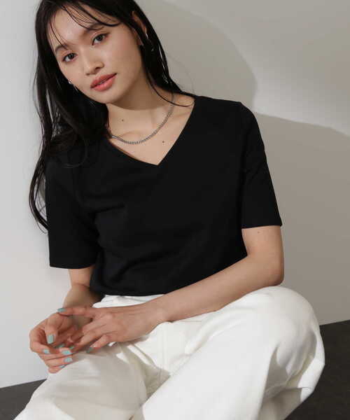 「NATURAL BEAUTY BASIC」 半袖Tシャツ FREE ホワイト レディース_画像2