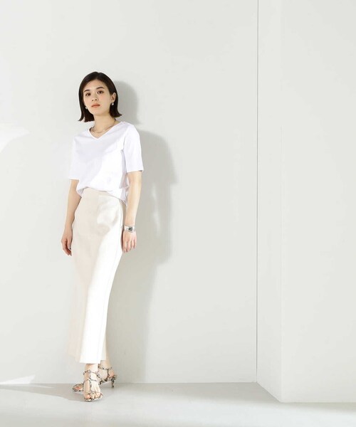 「NATURAL BEAUTY BASIC」 半袖Tシャツ FREE ホワイト レディース_画像5