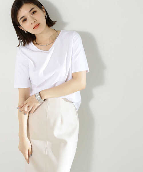 「NATURAL BEAUTY BASIC」 半袖Tシャツ FREE ホワイト レディース_画像7