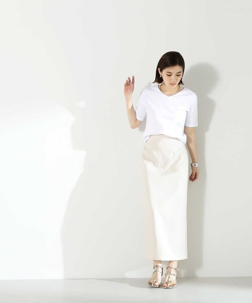 「NATURAL BEAUTY BASIC」 半袖Tシャツ FREE ホワイト レディース_画像8