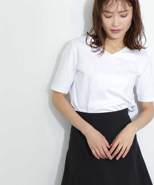 「NATURAL BEAUTY BASIC」 半袖Tシャツ FREE ホワイト レディース_画像9