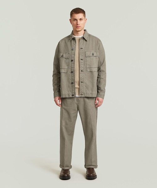 G-STAR RAW ワイドパンツ チノパン Pleated Chino Relaxed/リラックス