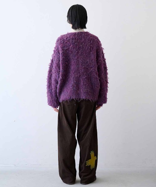 MEDE19F（メデジュウキュウ） カーディガン 起毛ミックスリバーシブル