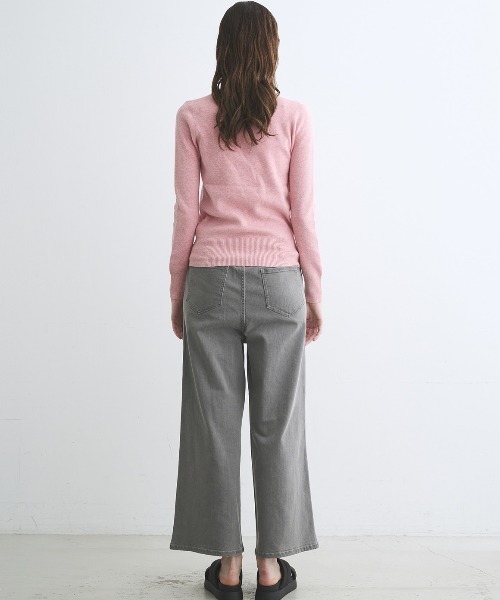 【新品未使用】three dots コットンメランジクルーネックカーディガン three dots（スリー ドッツ） カーディガン コットンメランジ クルー