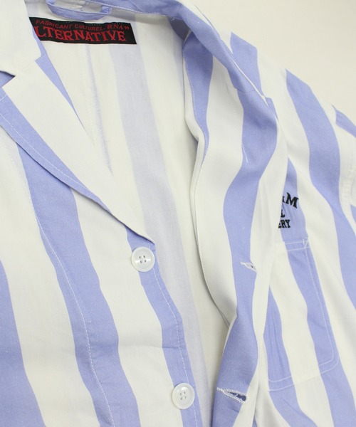 「RNA」 シャツワンピース MEDIUM ブラック×ホワイト レディース_画像4