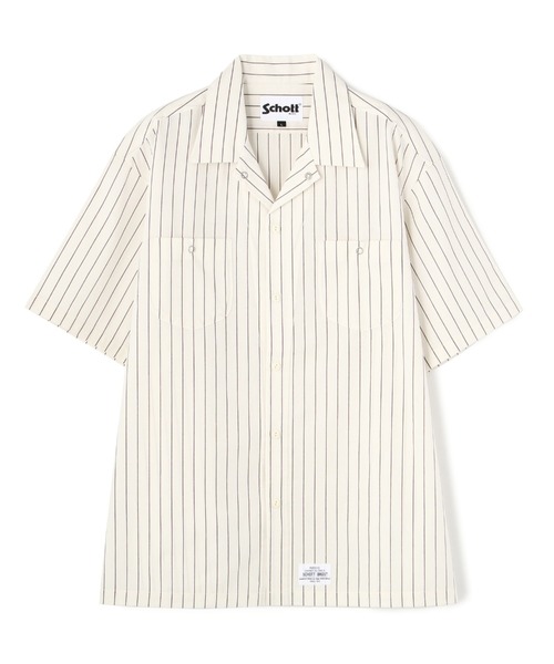 「schott」 半袖シャツ LARGE ホワイト メンズ_画像3
