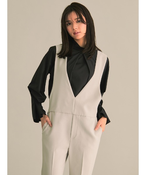 「TONAL」 オーバーオール 38 ブラック レディース_画像3