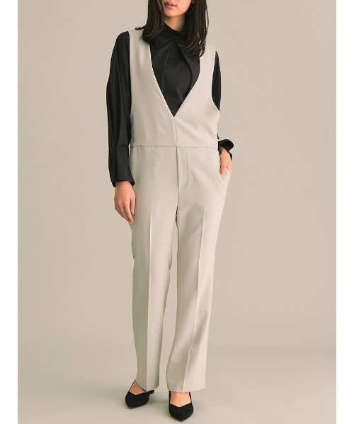 「TONAL」 オーバーオール 38 ブラック レディース_画像4