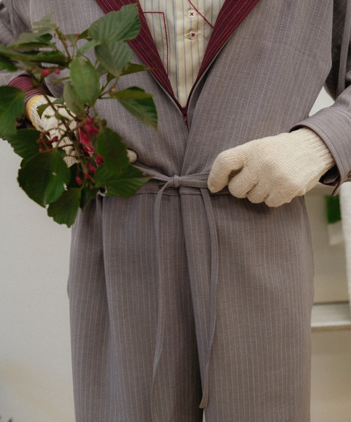 PAMM（パム） オールインワン 肌色のストライプジャンプスーツ