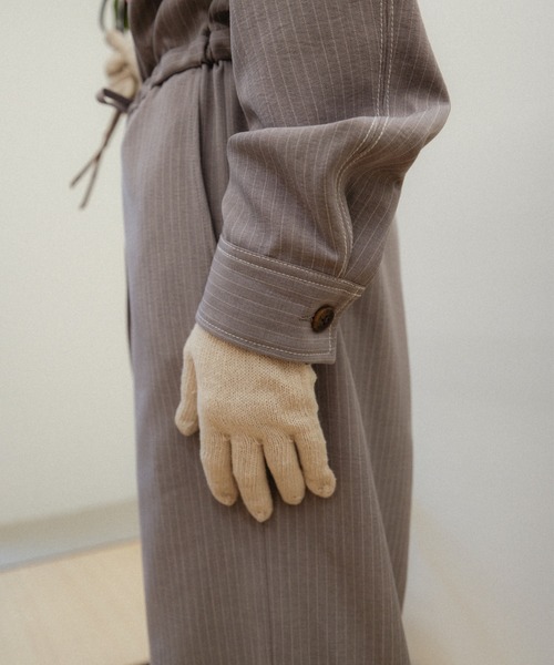 PAMM（パム） オールインワン 肌色のストライプジャンプスーツ