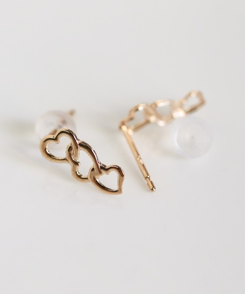 ピアス ゴールド ハート ピアス | K10YG 「Web限定」 レディース メンズの画像