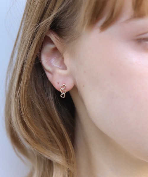 cui-cui（キュイキュイ） ピアス ゴールド ハート ピアス | K10YG