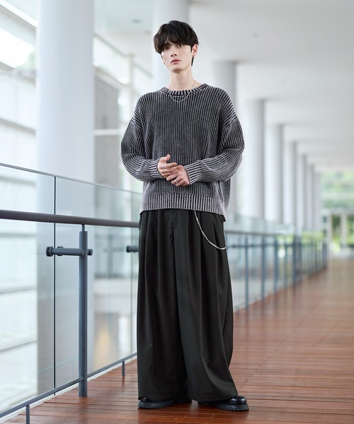 「ASTRONOMY」 長袖ニット L ブルー メンズ_画像6