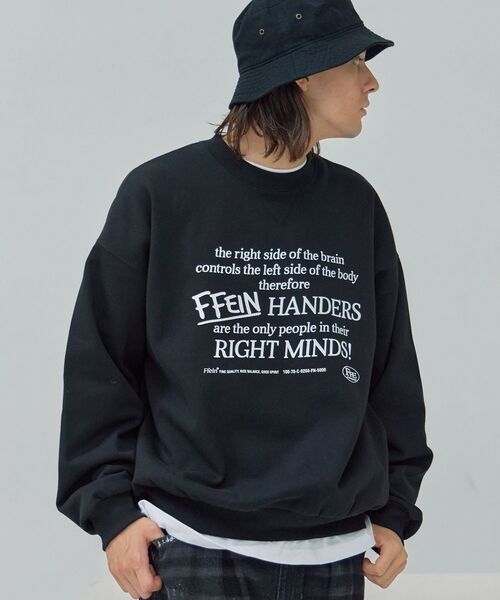 「FFEIN」 スウェットカットソー LARGE アッシュグレー メンズ_画像2