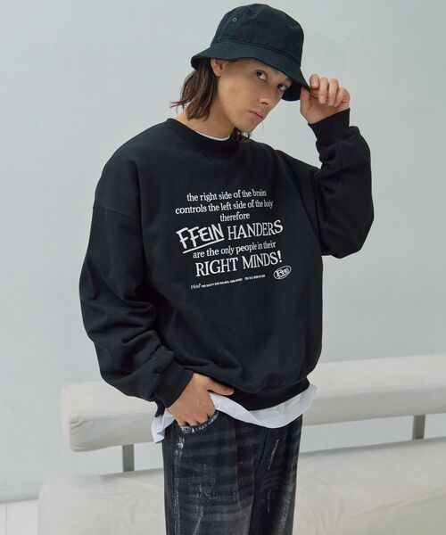 「FFEIN」 スウェットカットソー LARGE アッシュグレー メンズ_画像3