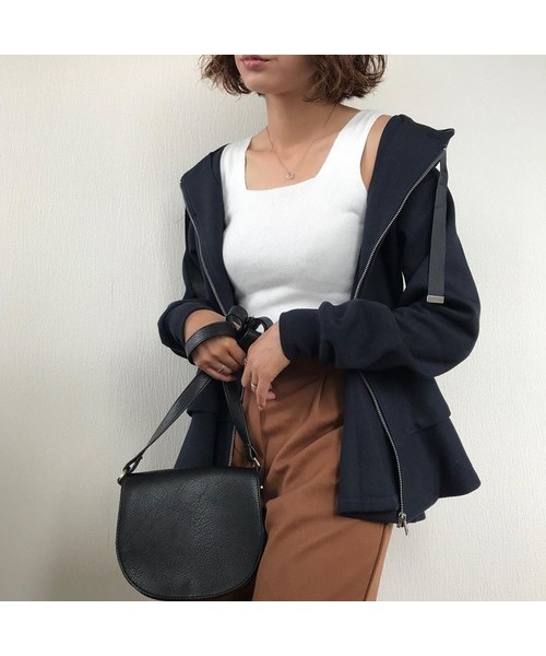 「Pierrot」 ジップアップパーカー S ネイビー レディース_画像5