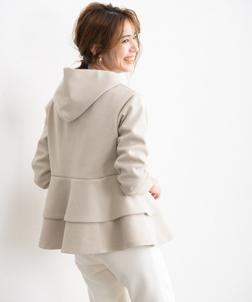 「Pierrot」 ジップアップパーカー S ネイビー レディース_画像9