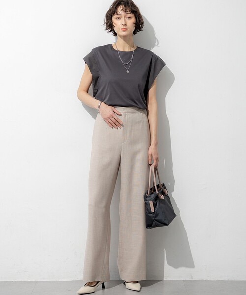 【タグ付き大きいサイズ未使用】 23区 麻入り生成りシンプルパンツ 44 麻 パンツレディース（23区）（色：グレー系）の商品一覧 通販 - Yahoo