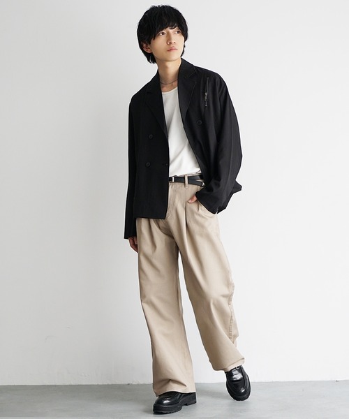 stein ワイドチノパンツ オフホワイト M stein | シュタイン WIDE