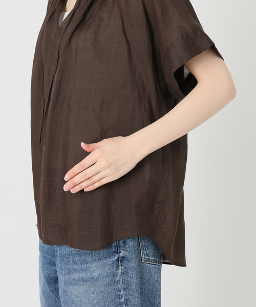 Spick＆Span（スピック アンド スパン） ブラウス シャツ 半袖 ラミー