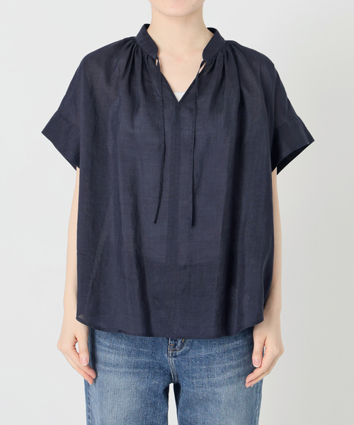 Spick＆Span（スピック アンド スパン） ブラウス シャツ 半袖 ラミー