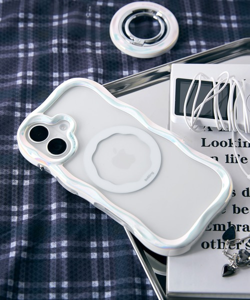 新品iPhone 15/14/13 ホワイトオーロラiface BeBling iPhone 15/14/13専用]iFace BeBling 2 MagSynqケース iFace クリア 41