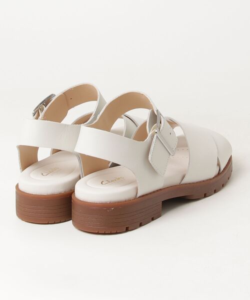 「Clarks」 フラットサンダル UK5.5 ホワイト レディース_画像2