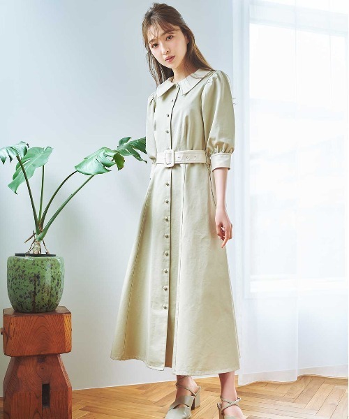 「WILLSELECTION」 シャツワンピース MEDIUM ブルー レディースの画像