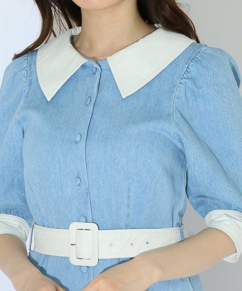 「WILLSELECTION」 シャツワンピース MEDIUM ブルー レディースの画像
