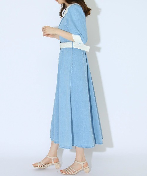 「WILLSELECTION」 シャツワンピース MEDIUM ブルー レディースの画像