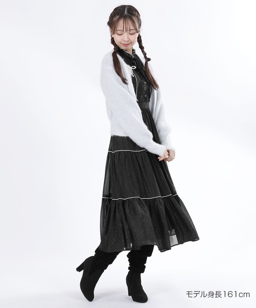 「MARY QUANT」 長袖ワンピース M ブルー レディースの画像