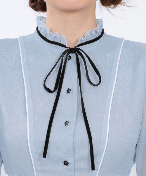 「MARY QUANT」 長袖ワンピース M ブルー レディースの画像