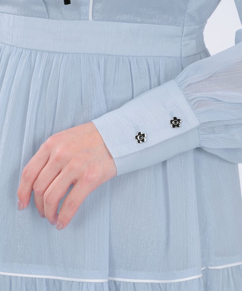 「MARY QUANT」 長袖ワンピース M ブルー レディースの画像