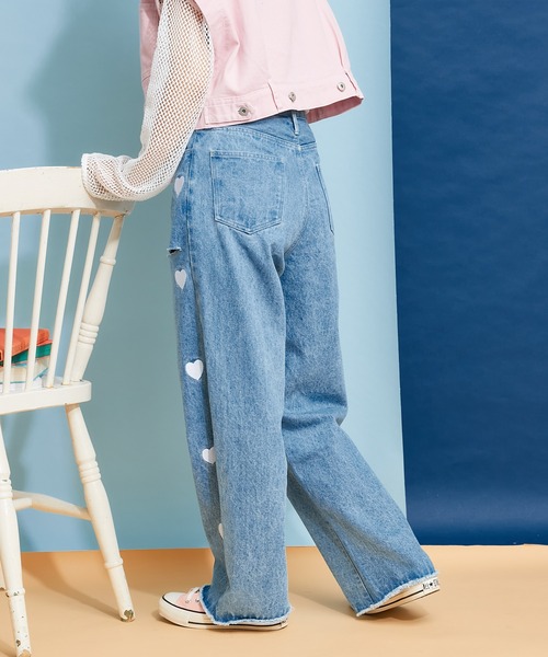 「HELLO.SANFRANCISCO」 デニムパンツ ONE SIZE ネイビー レディース_画像3