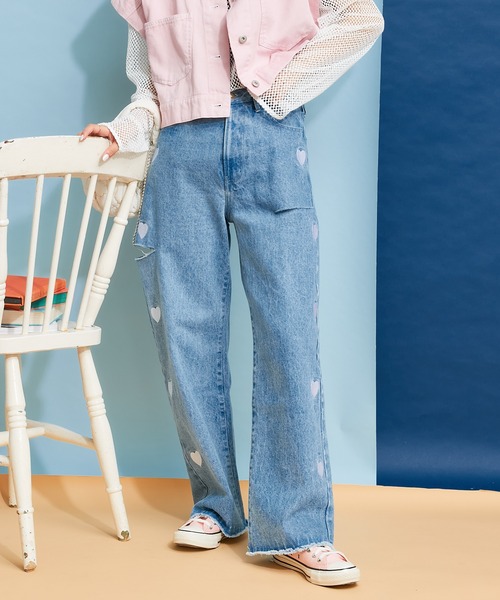 「HELLO.SANFRANCISCO」 デニムパンツ ONE SIZE ネイビー レディース_画像4