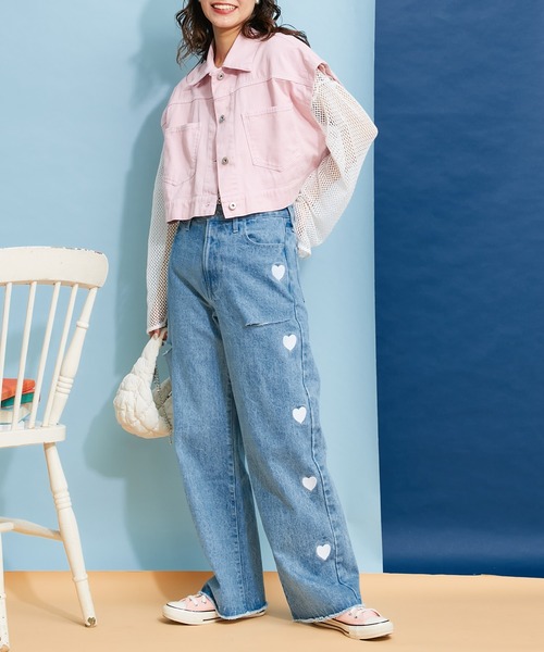 「HELLO.SANFRANCISCO」 デニムパンツ ONE SIZE ネイビー レディース_画像5