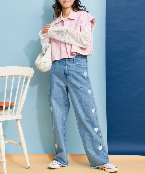 「HELLO.SANFRANCISCO」 デニムパンツ ONE SIZE ネイビー レディース_画像9