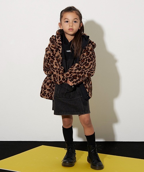 「X-girl Stages」 「KIDS」長袖ワンピース 110cm ネイビー キッズ_画像4