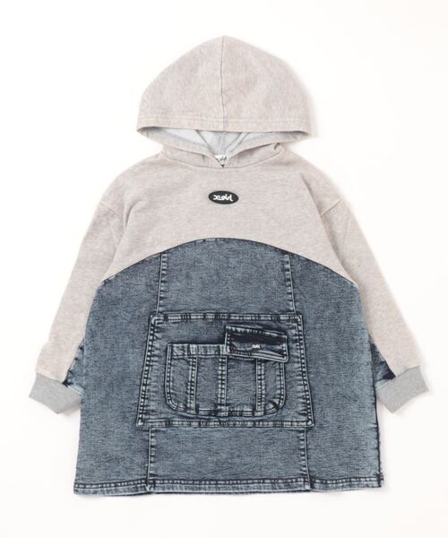 「X-girl Stages」 「KIDS」長袖ワンピース 110cm ネイビー キッズ_画像5