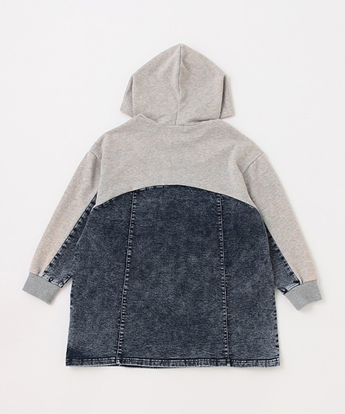 「X-girl Stages」 「KIDS」長袖ワンピース 110cm ネイビー キッズ_画像7