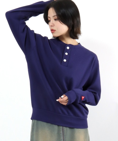 「Healthknit」 スウェットカットソー L マルーン メンズ_画像9