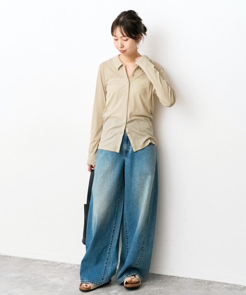 tシャツ 「接触冷感」シアーシャツカットソー レディースの画像