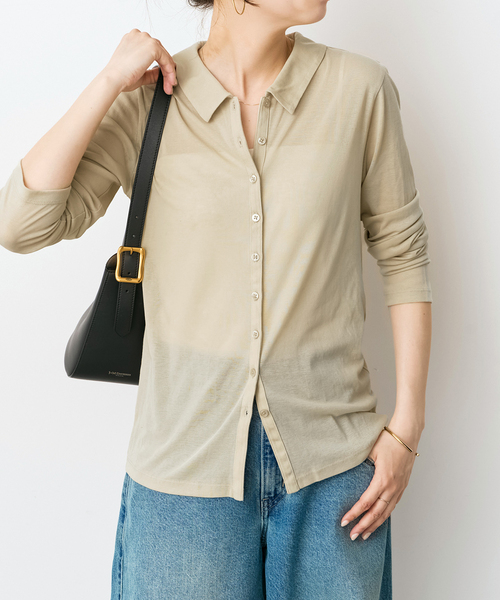 tシャツ 「接触冷感」シアーシャツカットソー レディースの画像