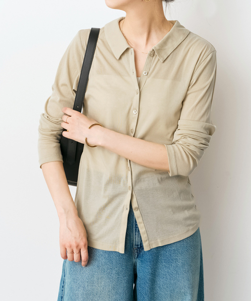 tシャツ 「接触冷感」シアーシャツカットソー レディースの画像
