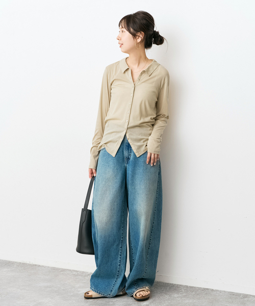 tシャツ 「接触冷感」シアーシャツカットソー レディースの画像
