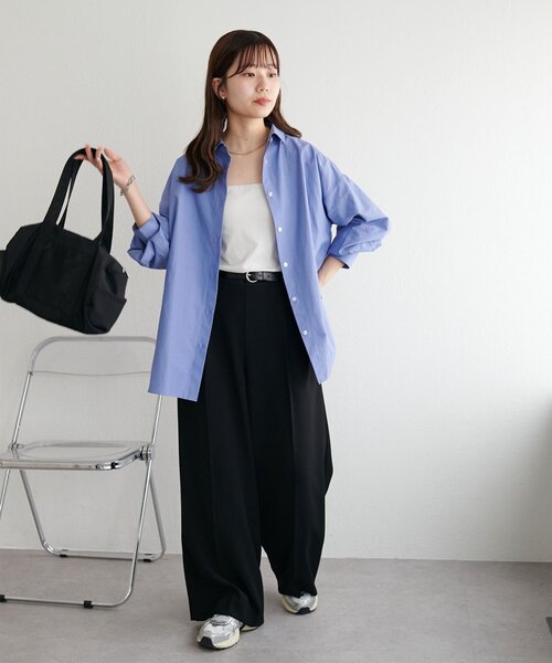 「DISCOAT」 長袖シャツ FREE ブルー レディース_画像10