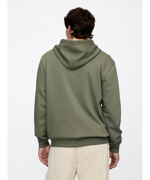 GAP（ギャップ） ジップアップパーカー L ブラウン メンズ : ZOZOTOWN