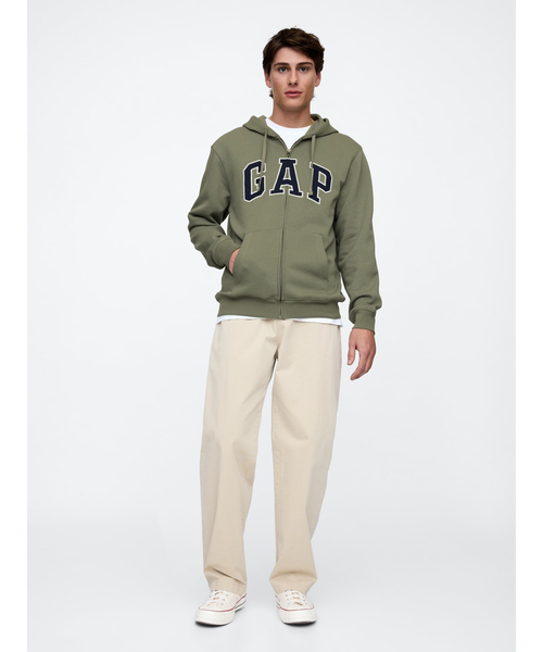 STONE  薄ブラウン　ジップアップパーカー　L GAP（ギャップ） ジップアップパーカー L ブラウン メンズ : ZOZOTOWN