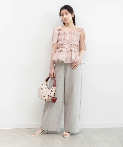 ショルダーバッグ バッグ 「Cherry＆Strawberry」2WAY ハーフムーンショルダーバッグ レディースの画像