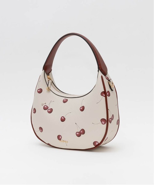 ショルダーバッグ バッグ 「Cherry＆Strawberry」2WAY ハーフムーンショルダーバッグ レディースの画像